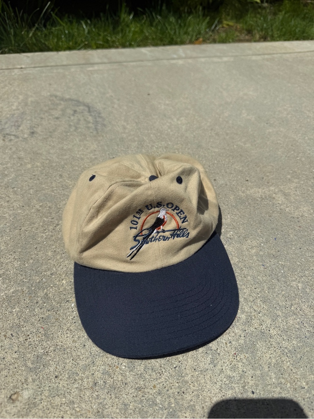 U.S. Open Southern Hills Beige and Navy Baseball Cap